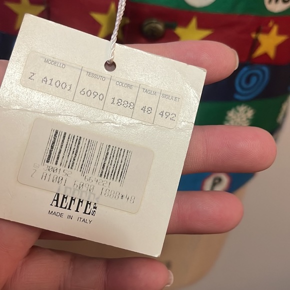 Moschino Cheap Chic Men's Silk Peace Sign Vest NWT THE NANNY - Picture 9 of 16